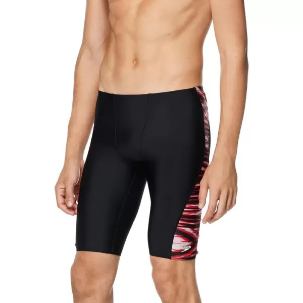 Speedo Mens Swimsuit Jammer Eco ProLT Printed Team ColorsWave Speedo Red