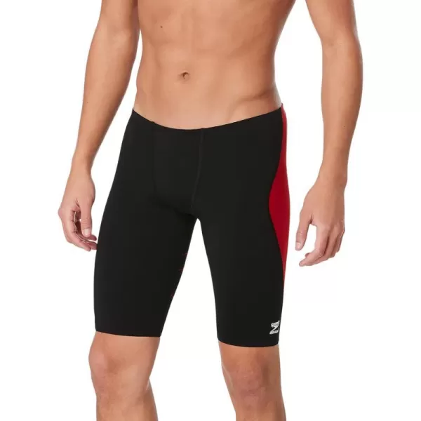 Speedo Mens Swimsuit Jammer Endurance Printed Team ColorsGalactic Speedo Red