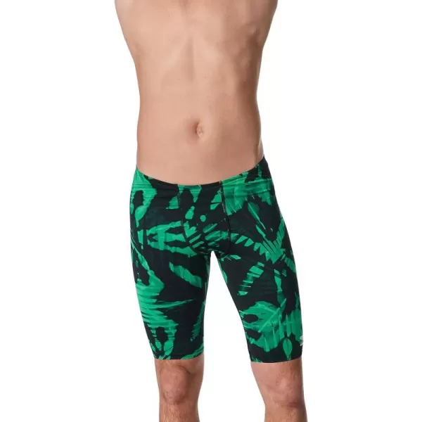 Speedo Mens Swimsuit Jammer Endurance Printed Team ColorsReflected Speedo Green