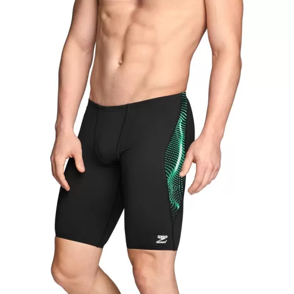 Speedo Mens Swimsuit Jammer Endurance Printed Team ColorsSolar Speedo Green