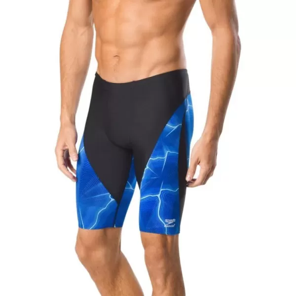 Speedo Mens Swimsuit Jammer Endurance Static BoomDiscontinuedSpeedo Blue