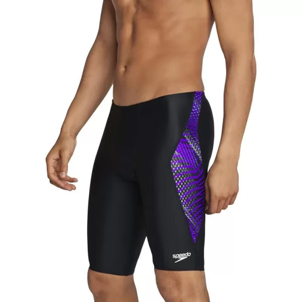 Speedo Mens Swimsuit Jammer PowerFlex Printed Team ColorsCoded Speedo Purple