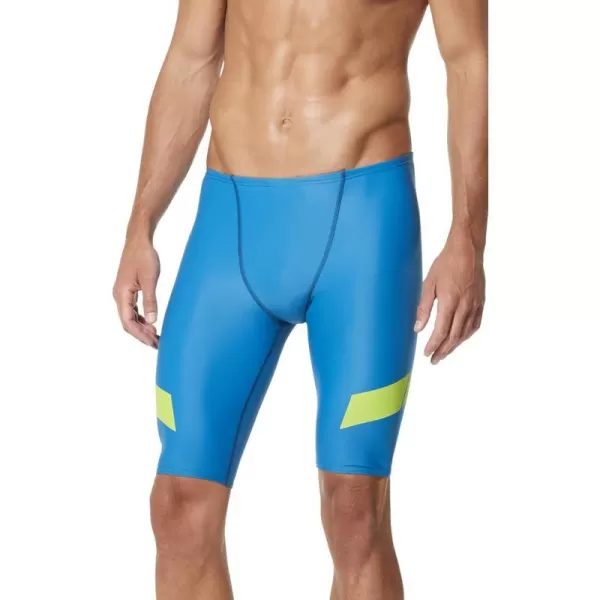 Speedo Mens Swimsuit Jammer Powerflex Eco BarAmalfi Blue