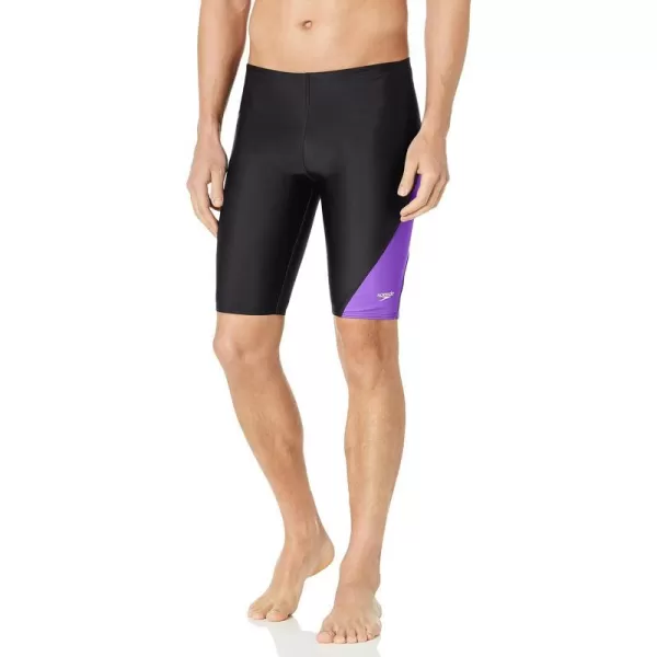 Speedo Mens Swimsuit Jammer Powerflex Eco Revolve Splice Team ColorsSpeedo Purple