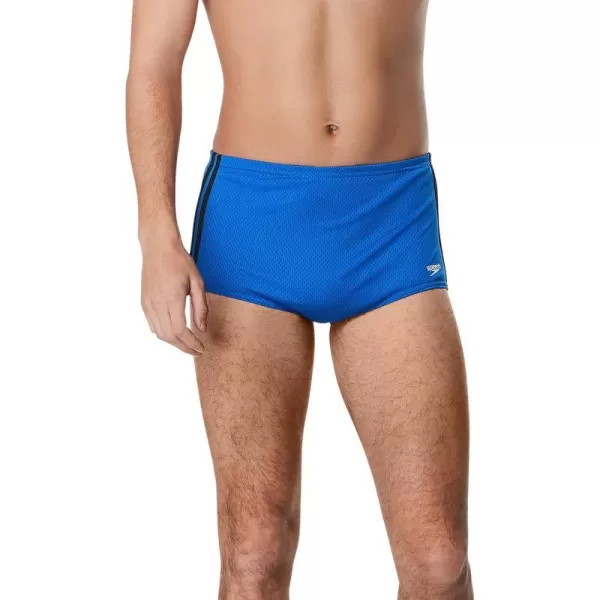 Speedo Mens Swimsuit Square Leg Poly Mesh Training SuitSpeedo BlueBlack