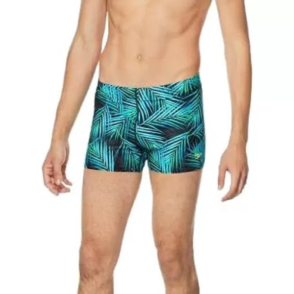 Speedo Mens Swimsuit Square Leg PrintedPuzzle Ocean Depths