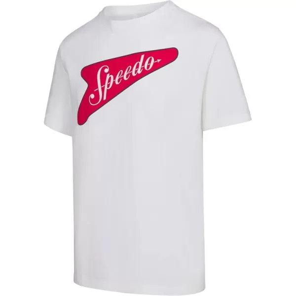 Speedo TShirt Short Sleeve Crew Neck VintageBondi Boom White