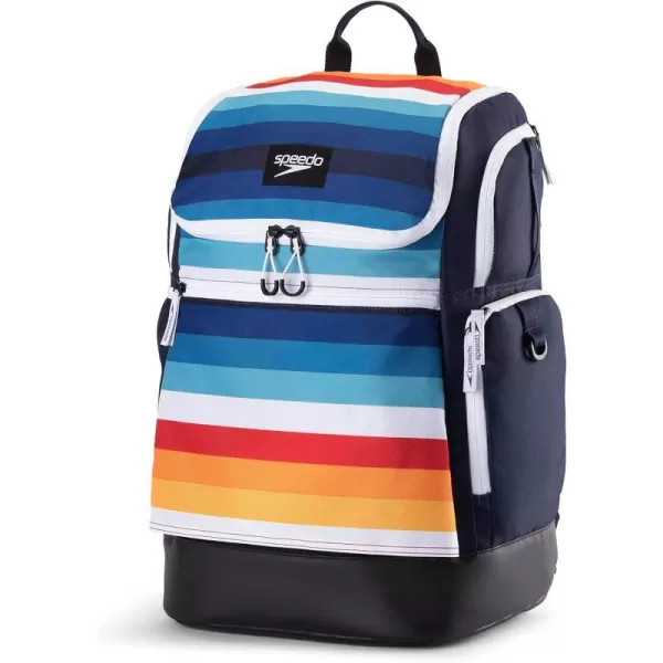 Speedo Unisex Large Teamster 20 Backpack 35Liter Rainbow PrideSodalite Blue Stripe 20