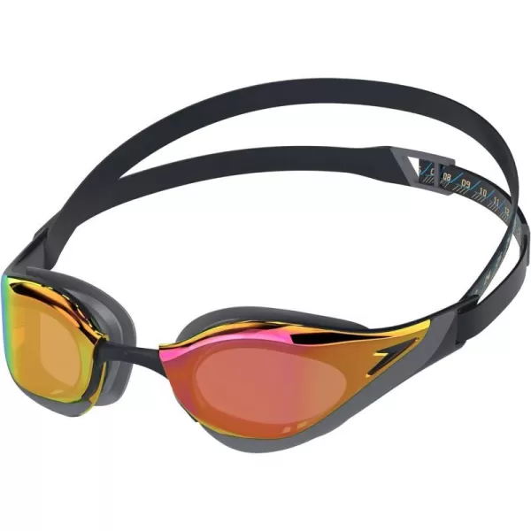 Speedo UnisexAdult Swim Goggles Mirrored Fastskin Pure FocusBlackCool GreyRuby