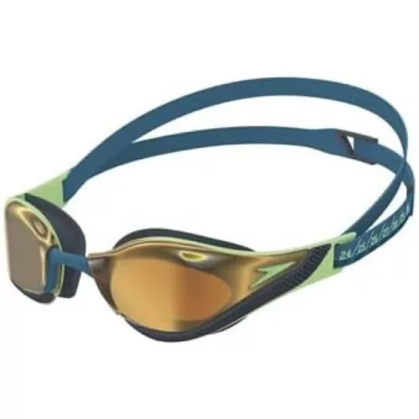 Speedo UnisexAdult Swim Goggles Mirrored Fastskin Pure FocusGreen GlowNord