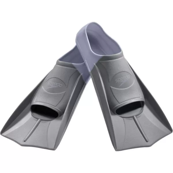 Speedo UnisexAdult Swim Training Fins Silicone Short BladeWhiteGrey