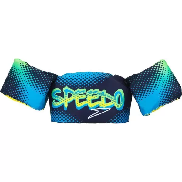 Speedo UnisexChild Swim Flotation Life VestPeacoatBlue Digi Spots