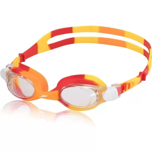 Speedo UnisexChild Swim Goggles Skoogle Ages 38Red Orange Tie Dye