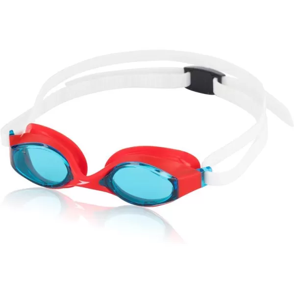 Speedo UnisexChild Swim Goggles Super Flyer Ages 3  8Speedo RedBlue