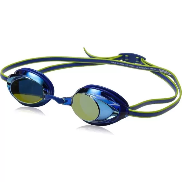 Speedo UnisexChild Swim Goggles Vanquisher 20 JuniorMirrored Blue