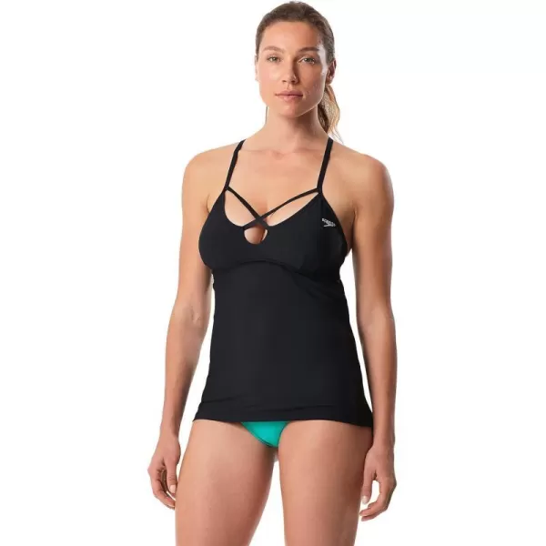 Speedo Womens Aqua Elite Strappy TankiniSpeedo Black