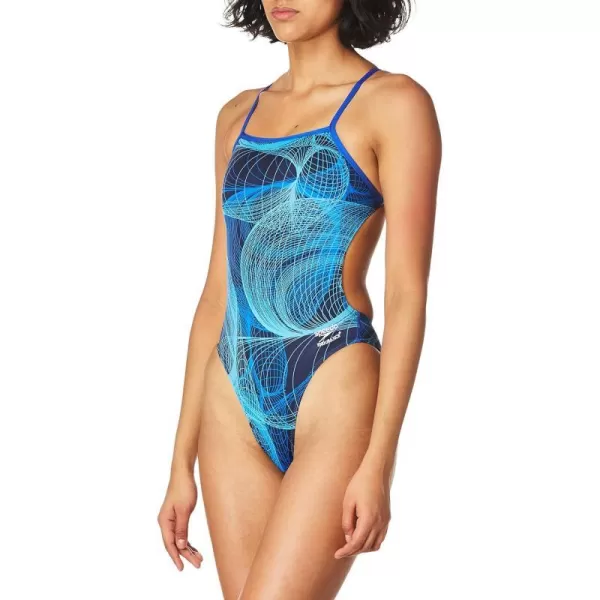 Speedo Womens Cyclone Strong Back Endurance one Piece SwimsuitSpeedo Blue