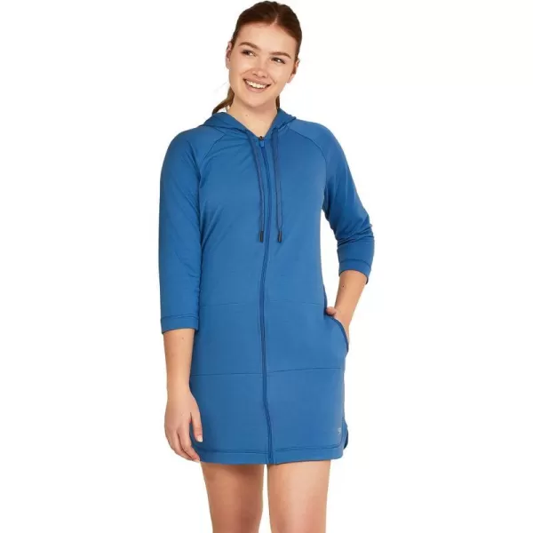 Speedo Womens Hooded Aquatic Fitness Robe and CoverUp with Full Front ZipBright Cobalt