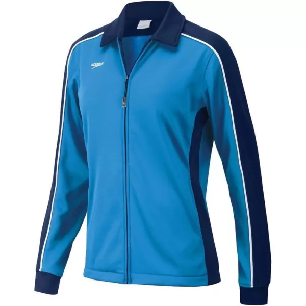 Speedo Womens Jacket Full Zip Collard Streamline Team Warm UpNavyBlue