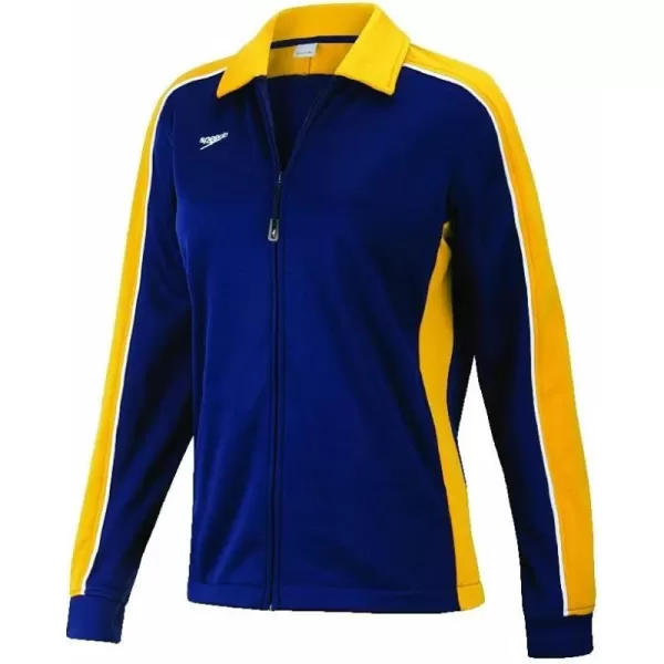 Speedo Womens Jacket Full Zip Collard Streamline Team Warm UpNavyGold