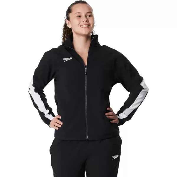 Speedo Womens Jacket Full Zip Tech Team Warm UpEdge Speedo Black Jacket