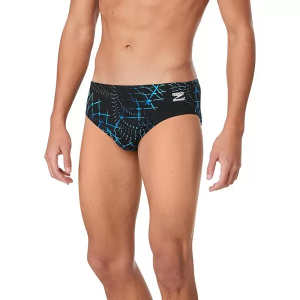 Speedo Womens Swimsuit Brief Endurance Printed Team ColorsGalactic Speedo Blue