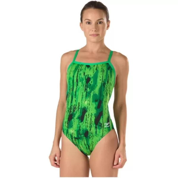 Speedo Womens Swimsuit One Piece Endurance Flyback Printed Adult Team Colors  Manufacturer DiscontinuedArt Speedo Green