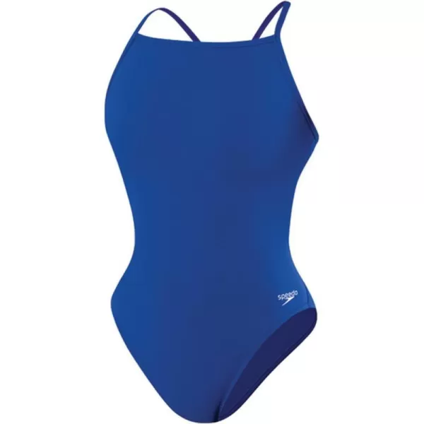 Speedo Womens Swimsuit One Piece Endurance The One Solid Team Colors  DiscontinuedBlue