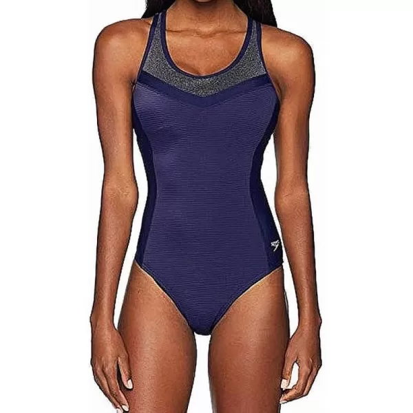 Speedo Womens Swimsuit One Piece Endurance TouchbackDiscontinuedPrecision Starry Blue