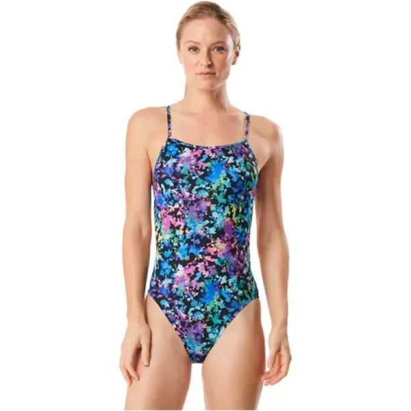 Speedo Womens Swimsuit One Piece Endurance Turnz Tie Back PrintedDiscontinuedGarden Bloom