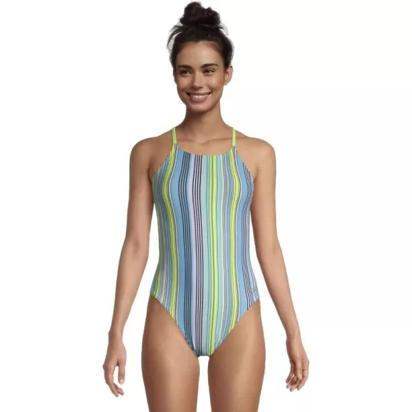 Speedo Womens Swimsuit One Piece Endurance Turnz Tie Back PrintedMulti