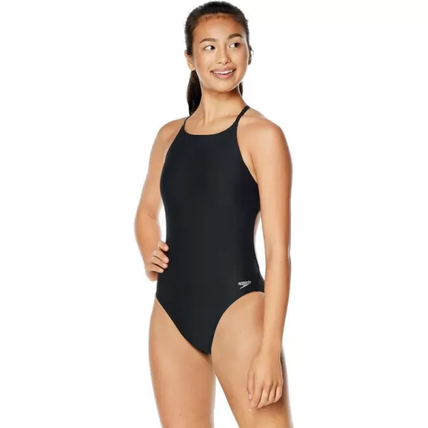 Speedo Womens Swimsuit One Piece Endurance Turnz Tie Back SolidNew Speedo Black