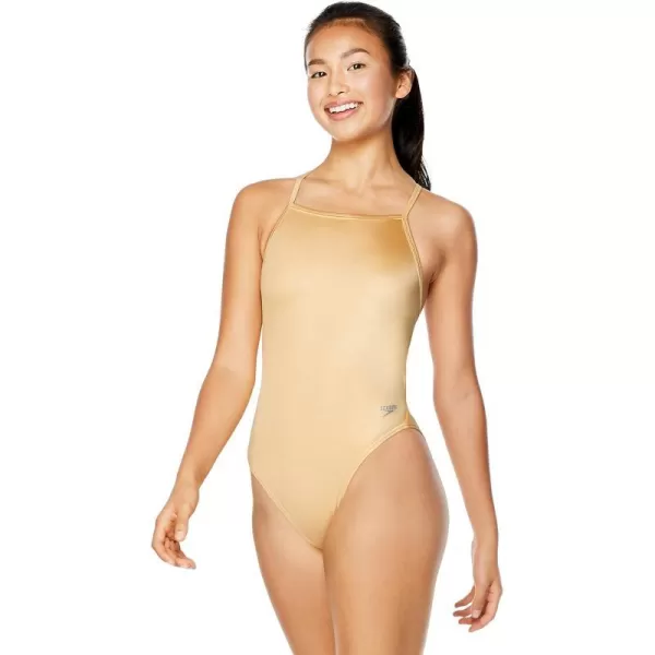 Speedo Womens Swimsuit One Piece Endurance YBackGold