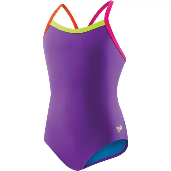 Speedo Womens Swimsuit One Piece Prolt Propel Back SolidDiscontinuedPower Purple