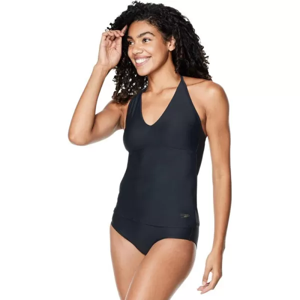 Speedo Womens Swimsuit Top Tankini VNeck HalterSpeedo Black