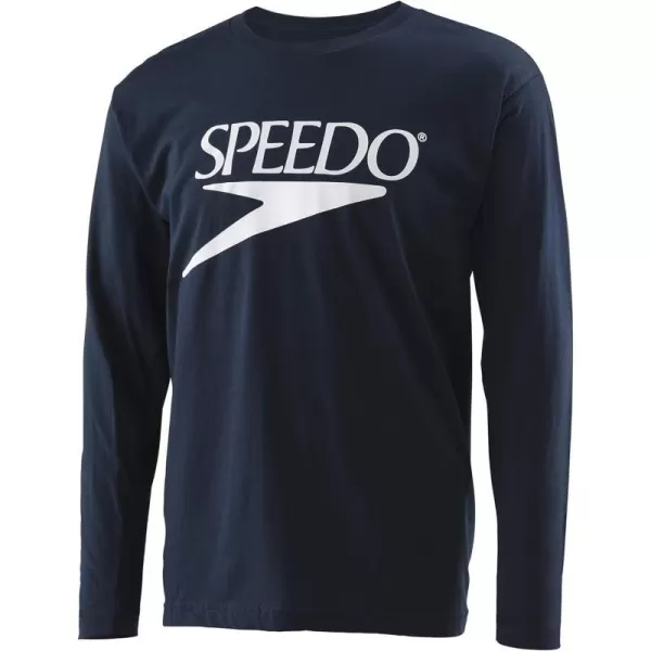 Speedo Womens TShirt Long Sleeve Crew Neck VintageSpeedo Navy