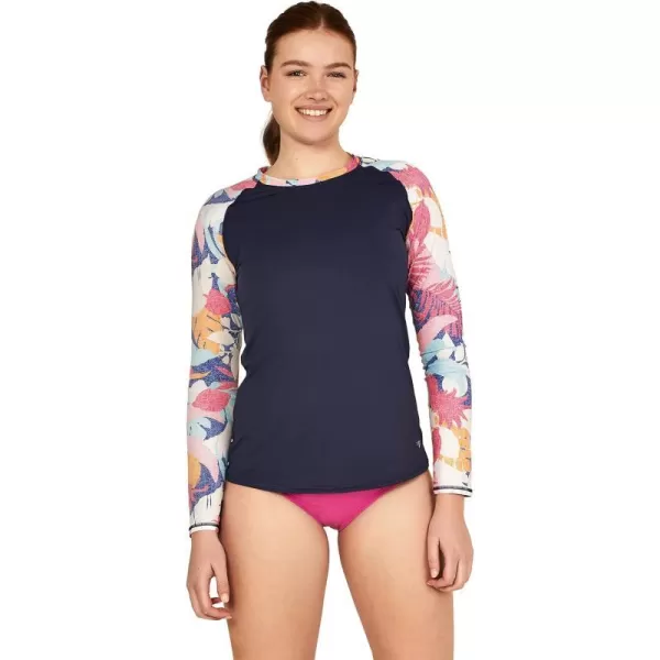 Speedo Womens Uv Swim Shirt Long Sleeve RashguardTexture Tropical