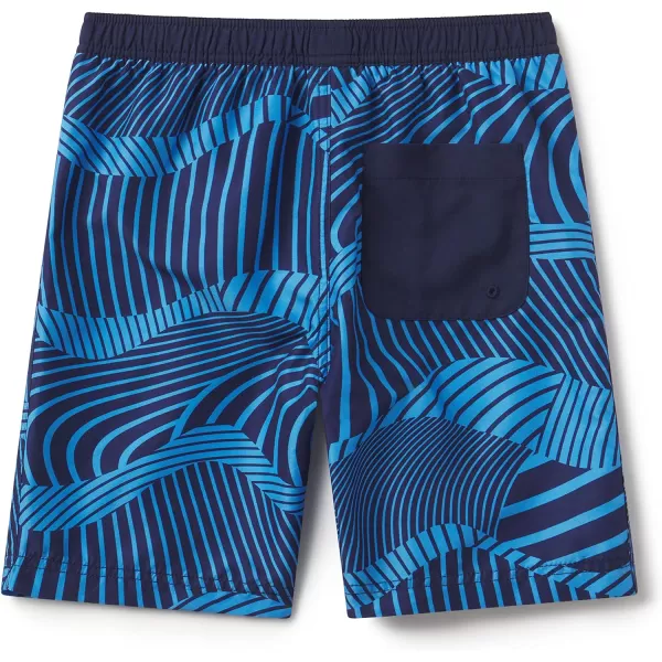 Speedo Boys Swim Trunk Knee Length Boardshort EBoard PrintedCurrent Geo Azure Blue