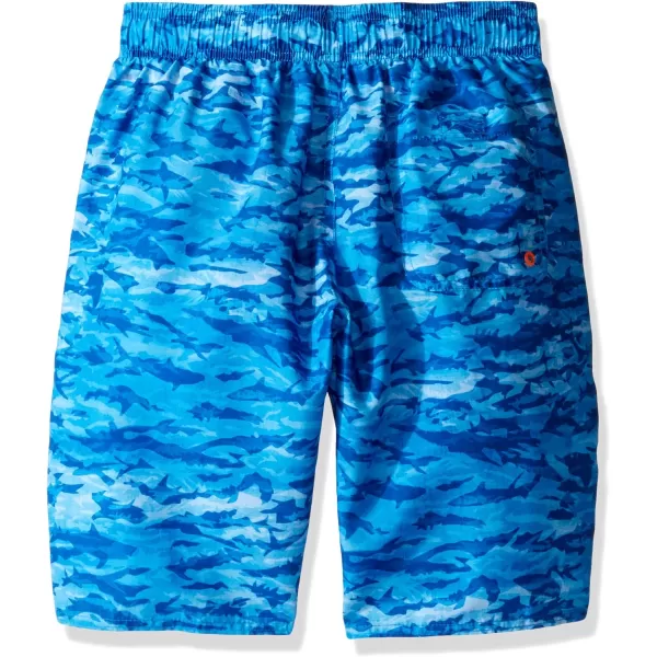 Speedo Boys Swim Trunk Knee Length Printed VolleyDiscontinuedShark Bright Ocean