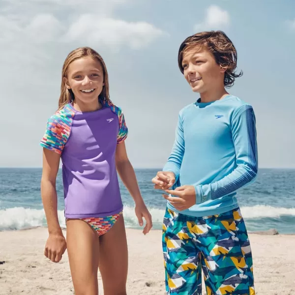 Speedo Boys Swim Trunk Knee Length Printed VolleyDiscontinuedShark Marine Green