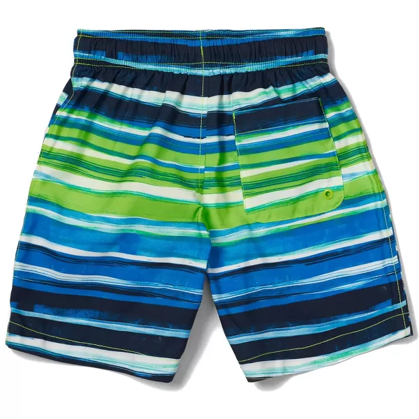 Speedo Boys Swim Trunk Mid Length Redondo PrintedRiver Current Green Gecko