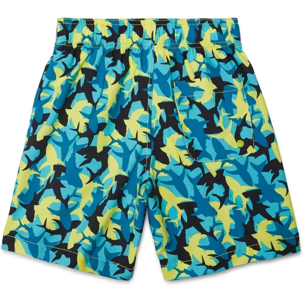 Speedo Boys Swim Trunk Mid Length Redondo PrintedShark Acid Lime