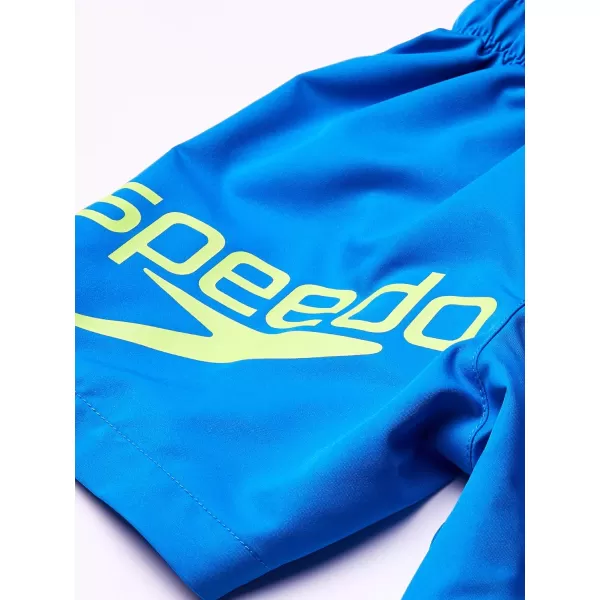 Speedo Boys Swim Trunk Mid Length Redondo SolidBlue Lemonade