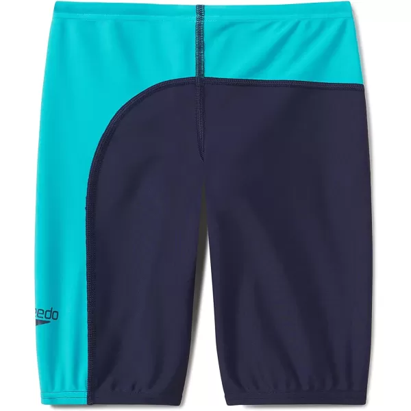 Speedo Boys Swimsuit Jammer Begin to Swim SolidBlock Scuba Blue