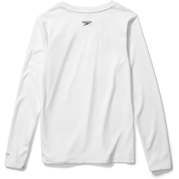 Speedo Boys UV Swim Shirt Long Sleeve Tee GraphicBlueRed