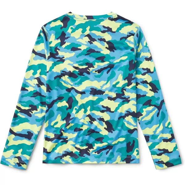 Speedo Boys UV Swim Shirt Long Sleeve Tee GraphicCamo Cover Navigate