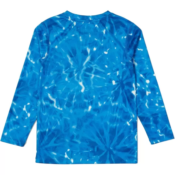 Speedo Boys UV Swim Shirt Long Sleeve Tee GraphicElectric Blue Lemonade