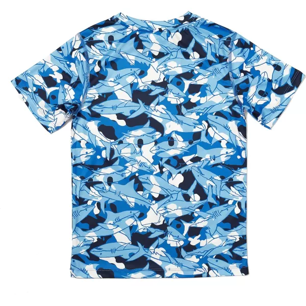 Speedo Boys Uv Swim Shirt Short Sleeve Tee GraphicAlaskan Blue