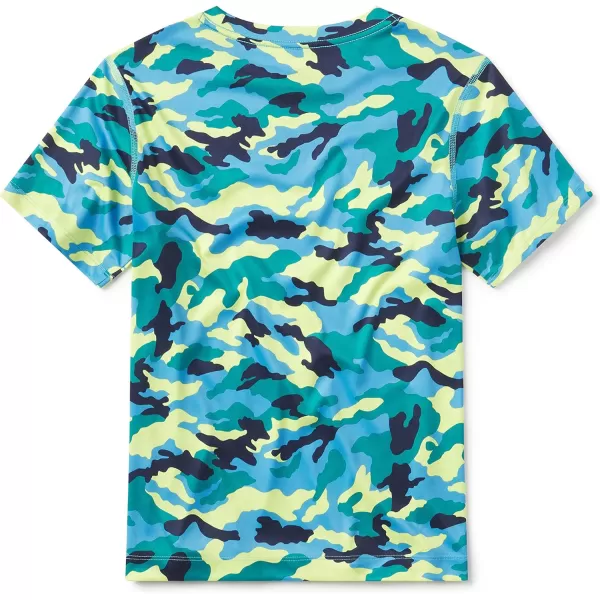 Speedo Boys Uv Swim Shirt Short Sleeve Tee GraphicCamo Cover Navigate