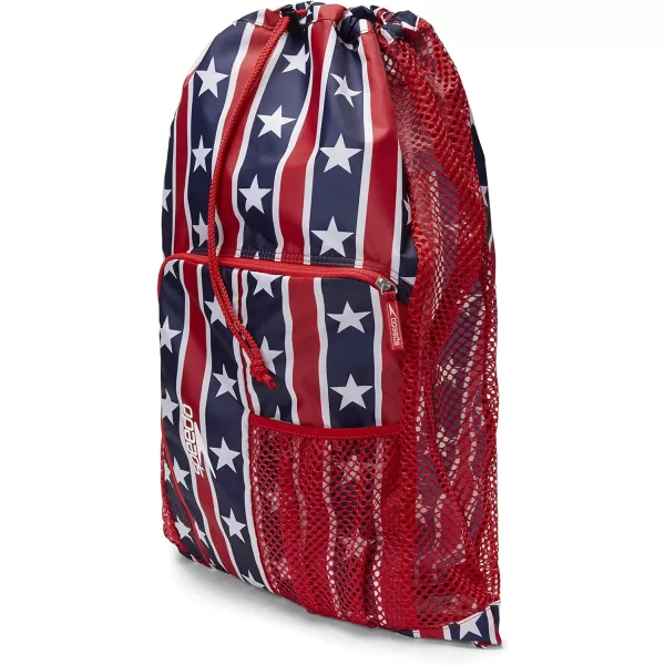 Speedo Deluxe Ventilator Mesh Equipment BagNavyRedWhite